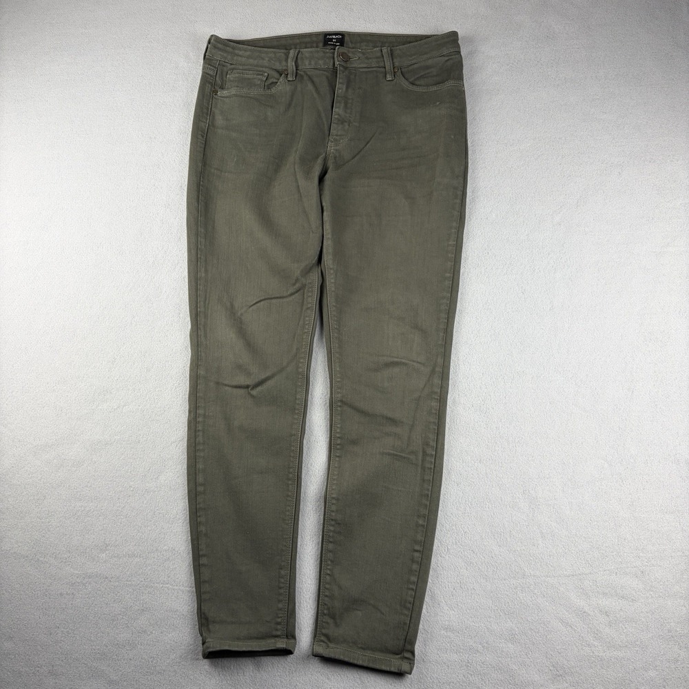Just Black Denim Jeans Women's Size 31 Olive Green Skinny Made in USA